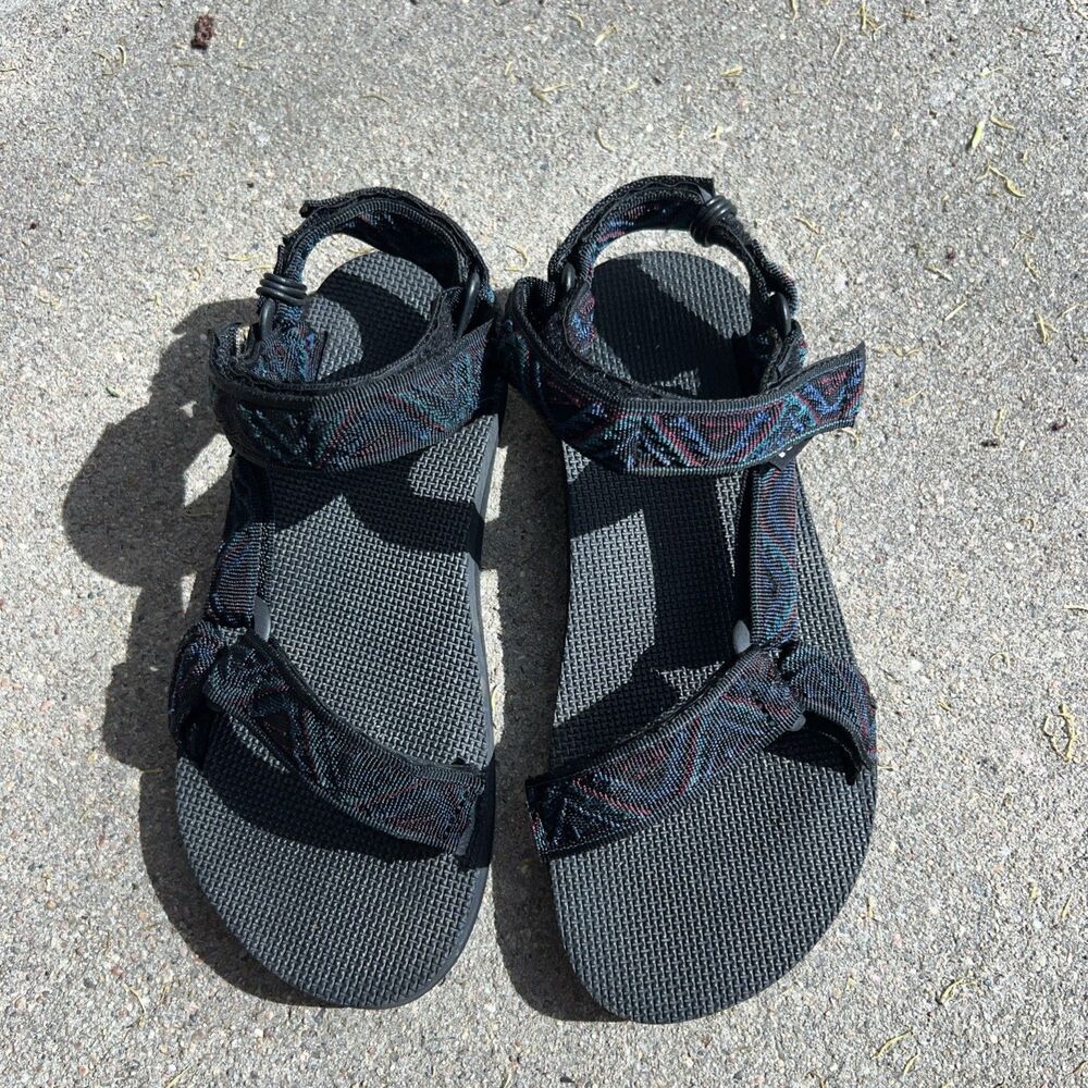 Teva Original Unisex Sandals M 9.5 W 11 Colorful Aztec Southwestern Hiking Shoes
